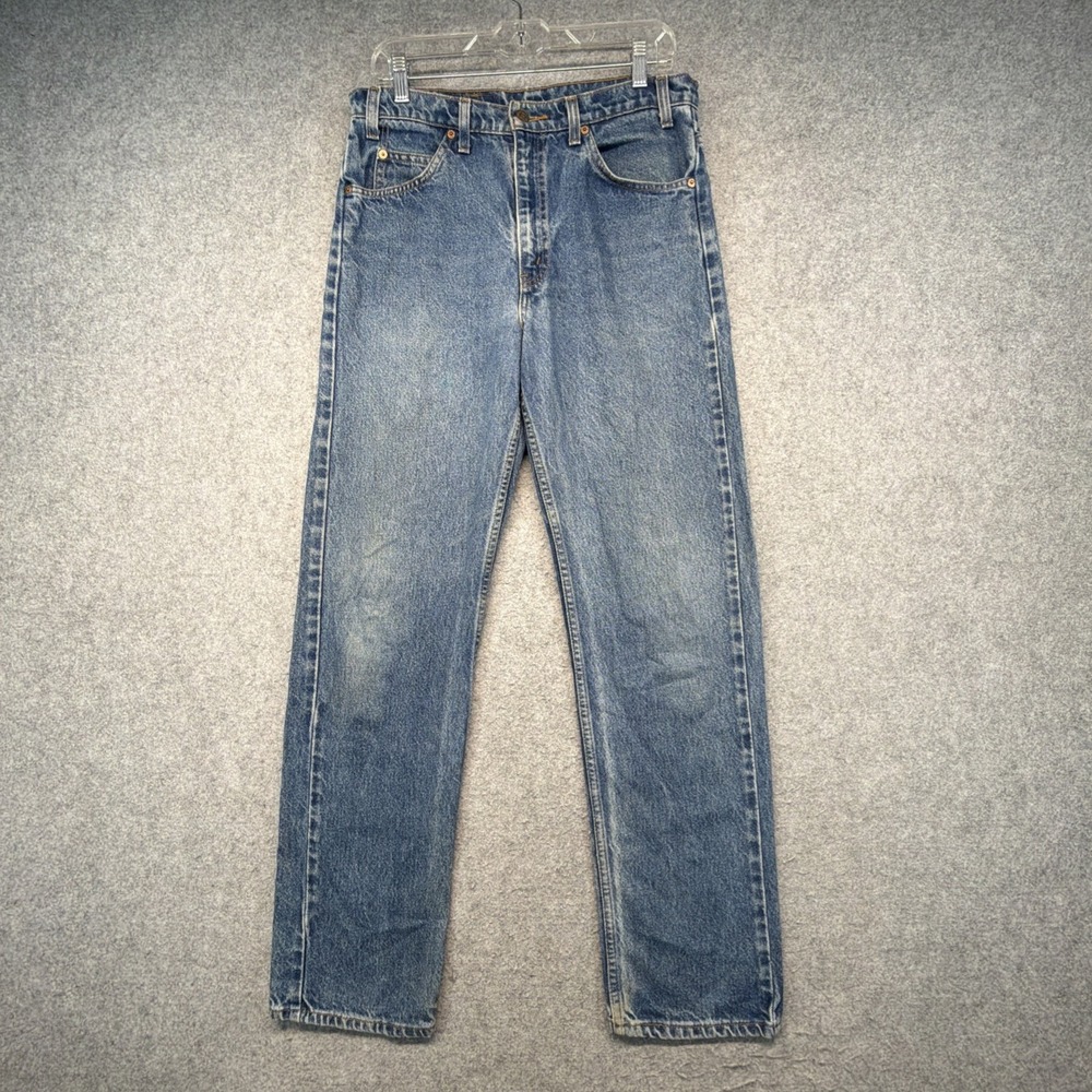 Vintage Levi's 505 Orange Tab Jeans 34x32 (Fits 31x31) Straight Leg 1996